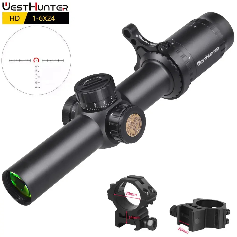 WestHunter HD LPVO Riflescope With Red Green Illumination