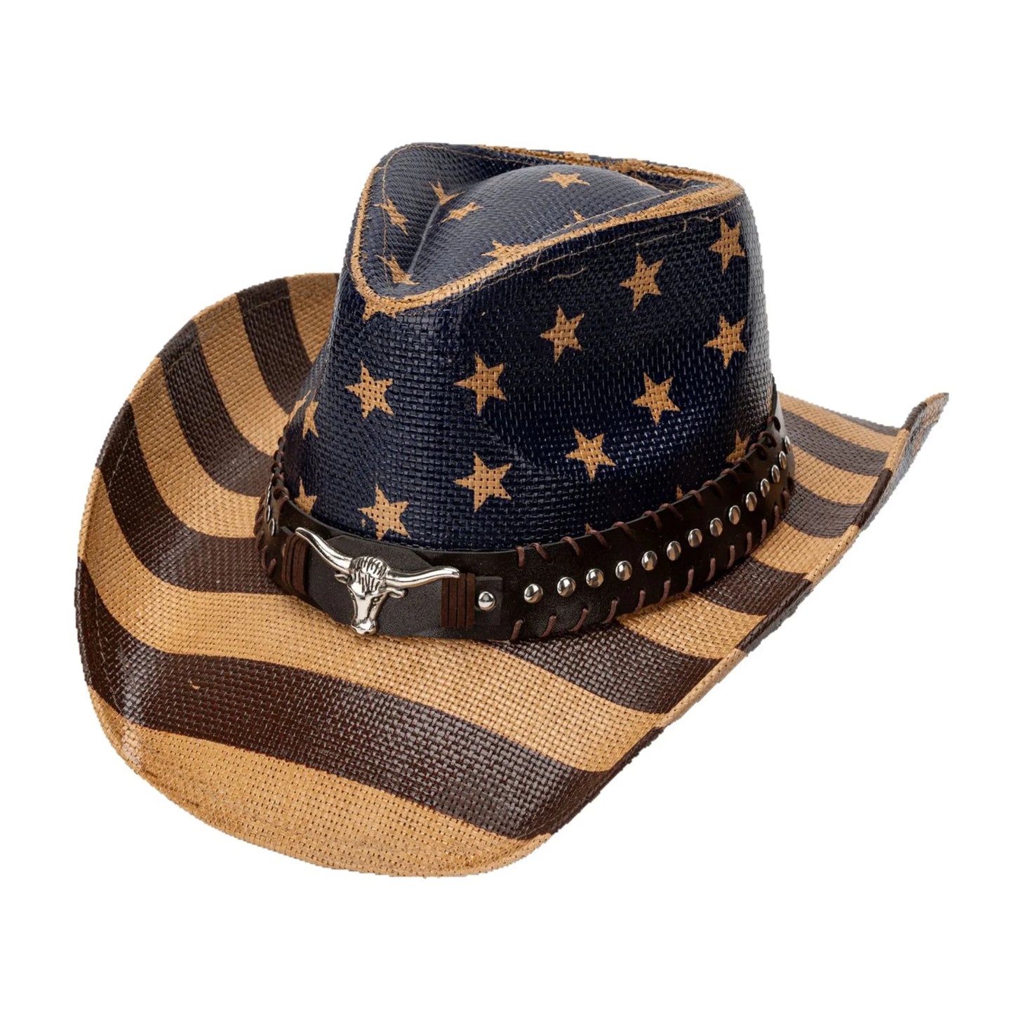 American Flag Cowboy Hat Unisex Patriotic Western Headwear