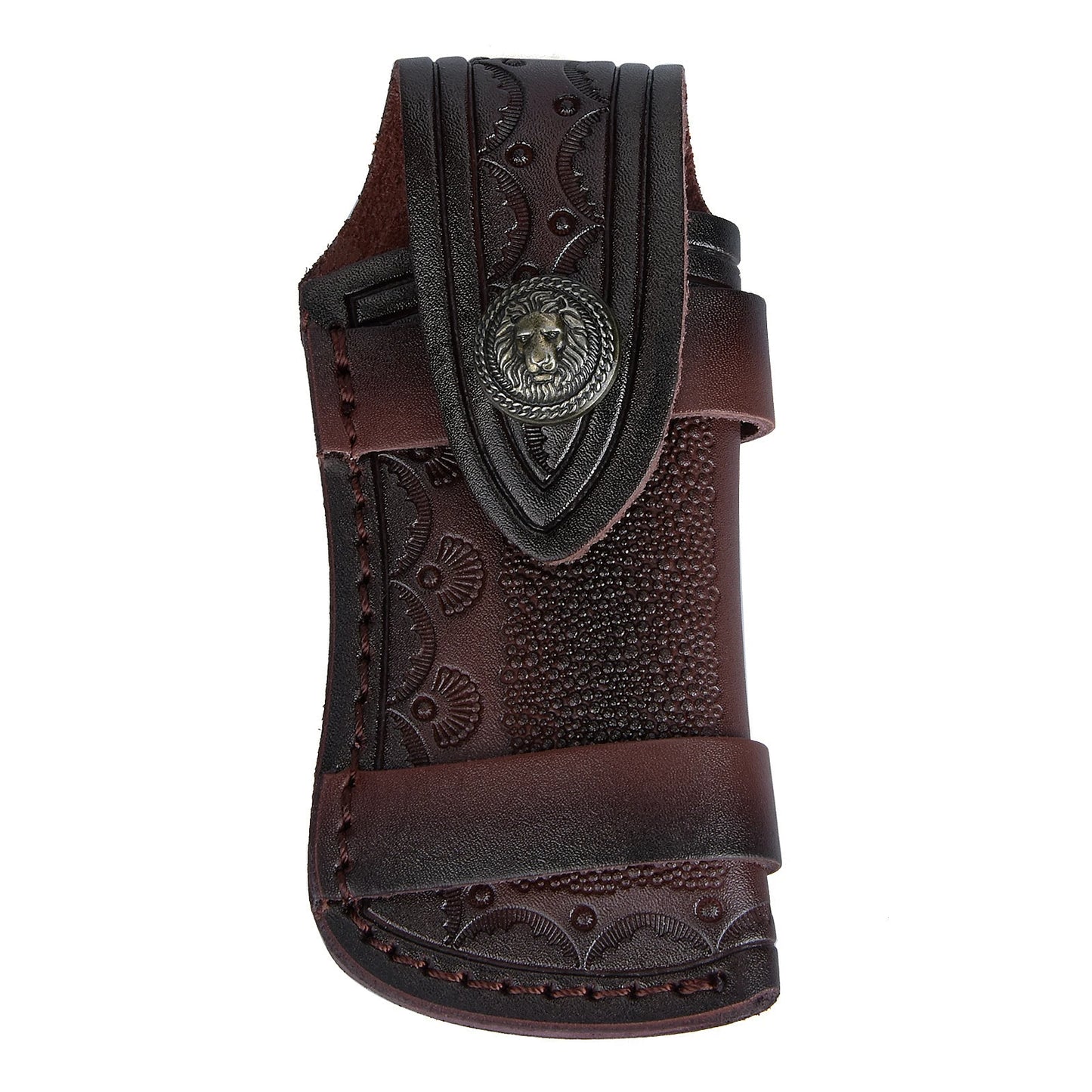 Genuine Leather Cowhide Knife Pouch Holster For Folding Knives