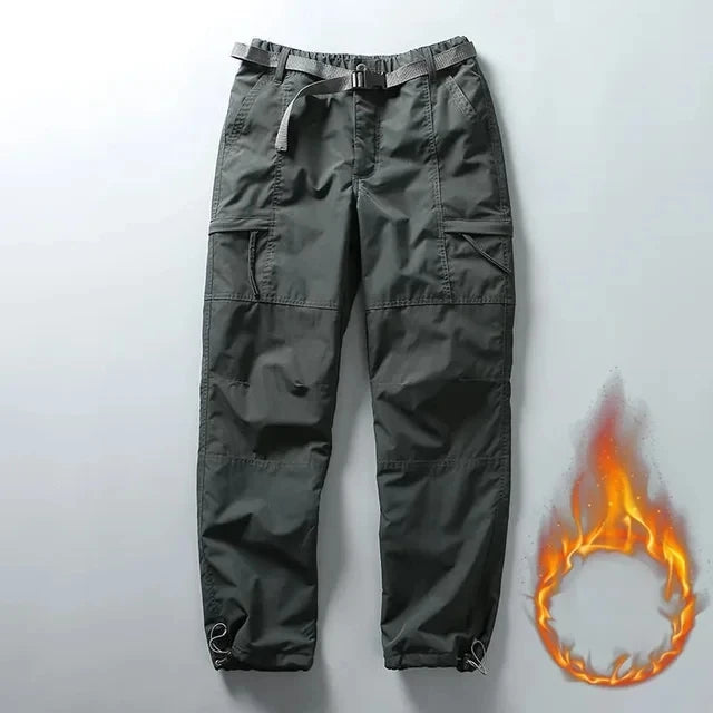 Waterproof Fleece Cargo Pants Men Women Winter Outdoor Multi Pocket