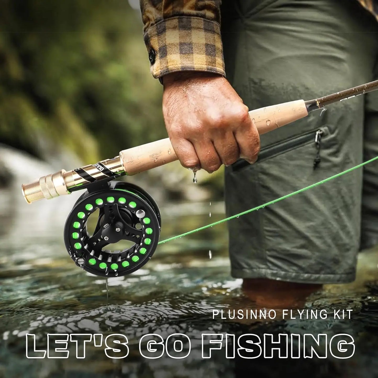 Lightweight Graphite Fly Fishing Rod and Reel Combo Starter Kit