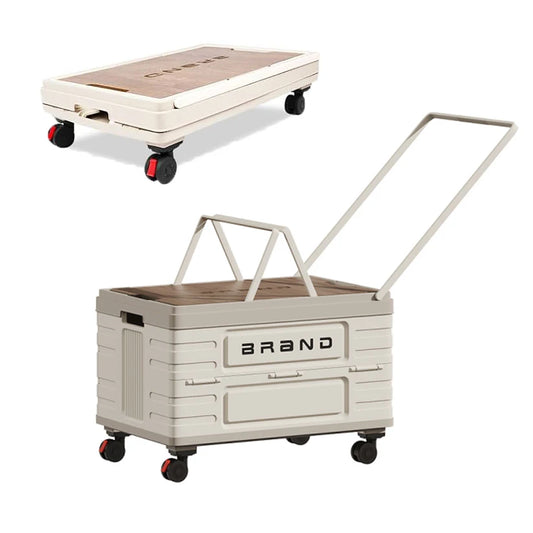 360 Degree Rotating Foldable Mobile Storage Cart With Silent Wheels