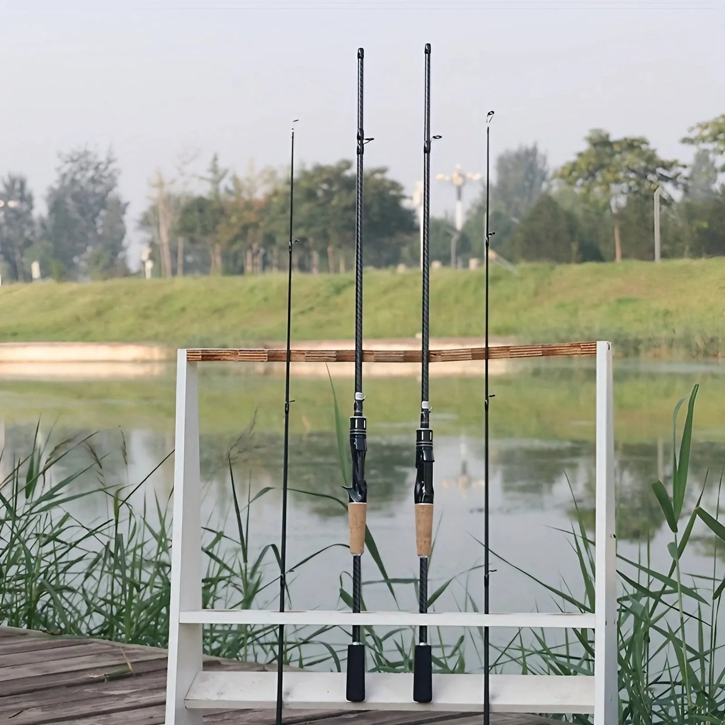 2-Section Carbon Fiber Fly Fishing Rod, Ultra Lightweight