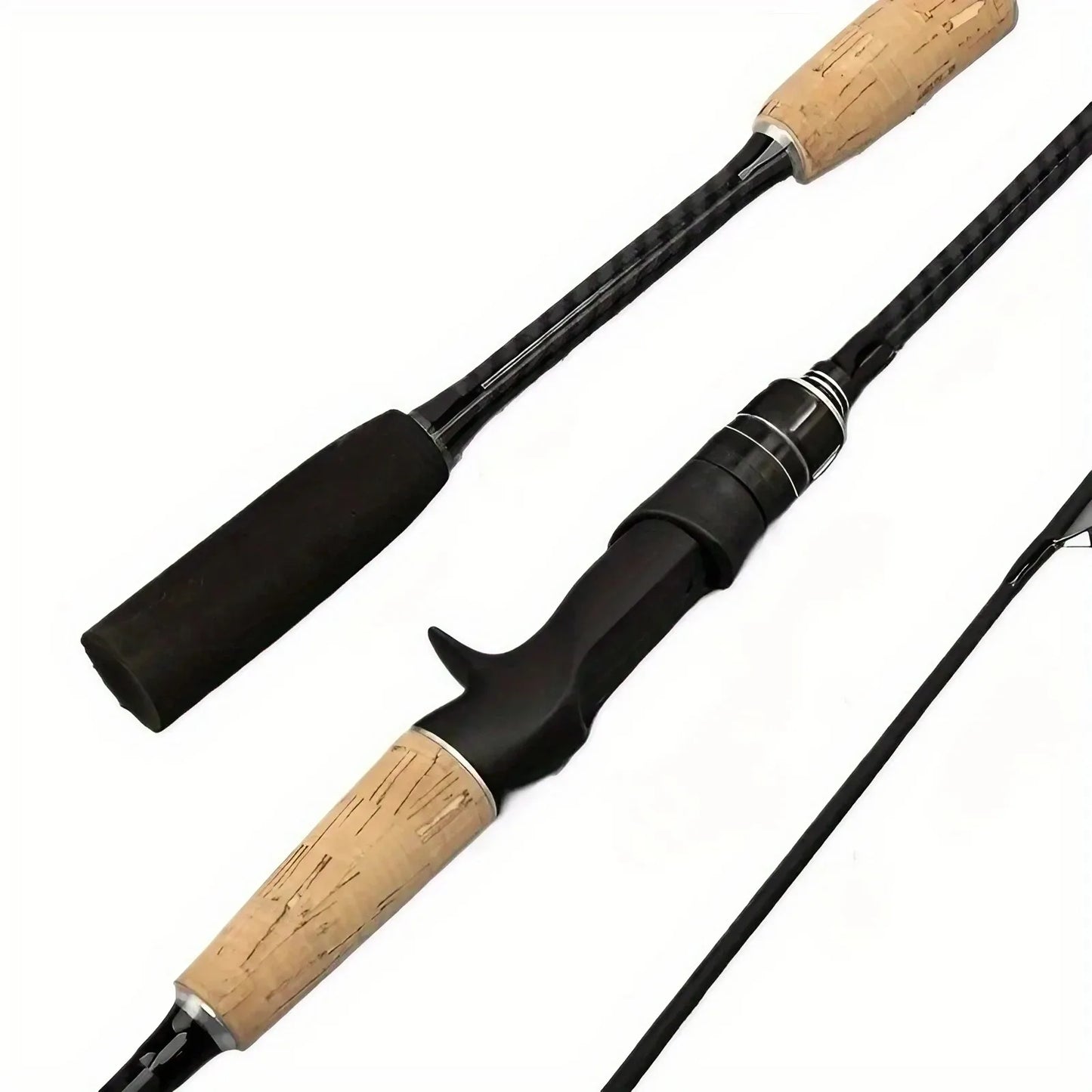 2-Section Carbon Fiber Fly Fishing Rod, Ultra Lightweight