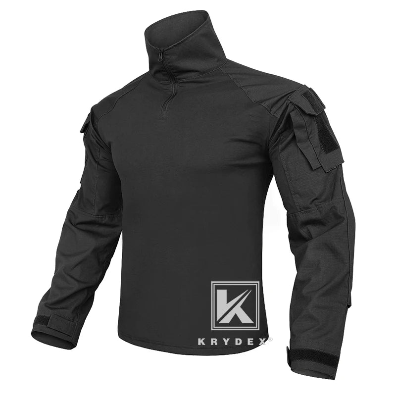 KRYDEX Combat Shirt With Elbow Pads For Hunting Tactical Wear