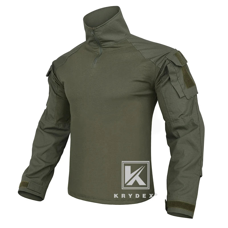 KRYDEX Combat Shirt With Elbow Pads For Hunting Tactical Wear