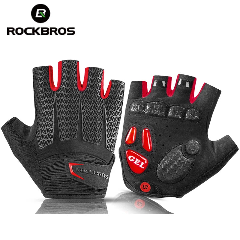 ROCKBROS Cycling Gloves Half Finger Anti Slip Gel Pad