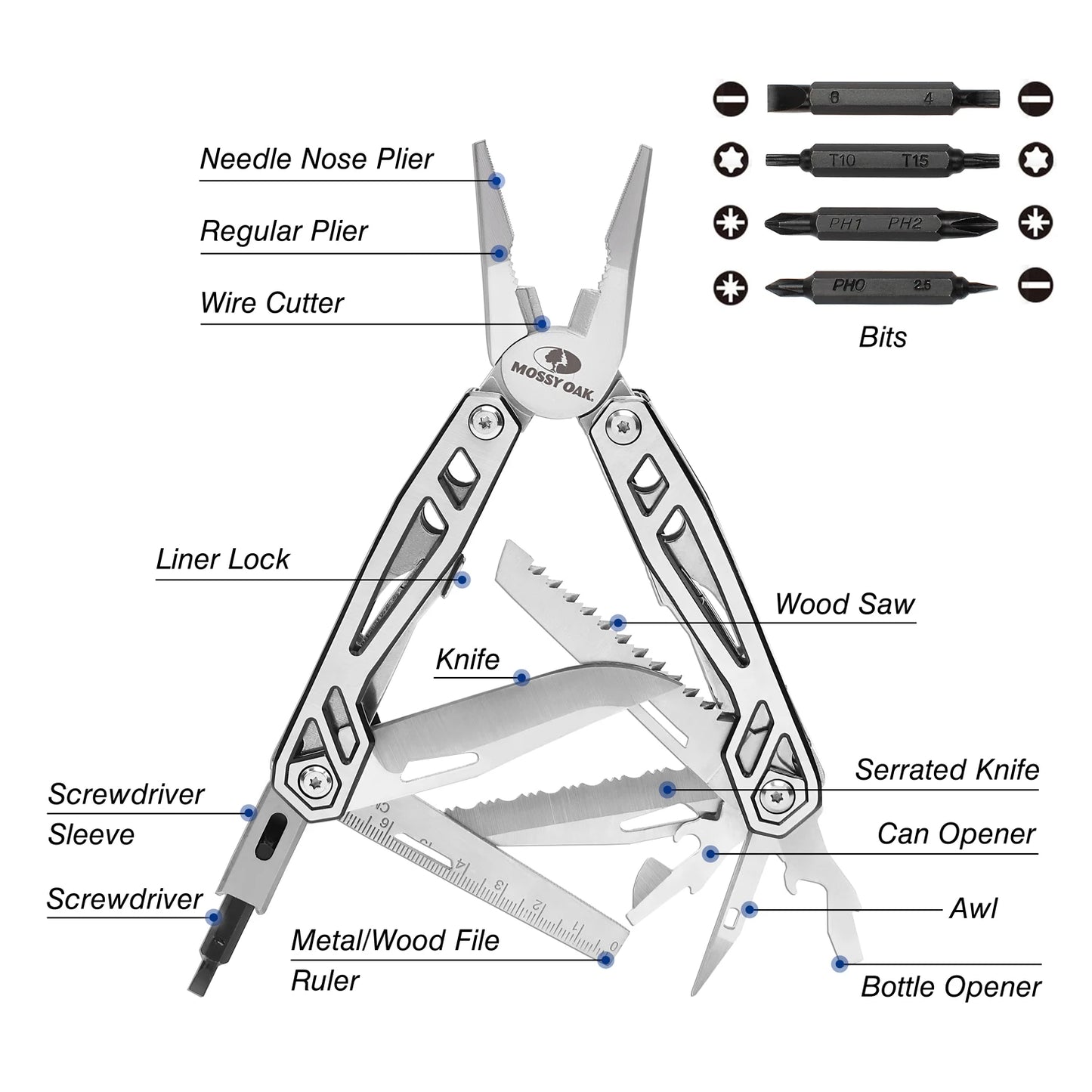 WORKPRO 21 In 1 Multi Function Pliers With Sheath Outdoors