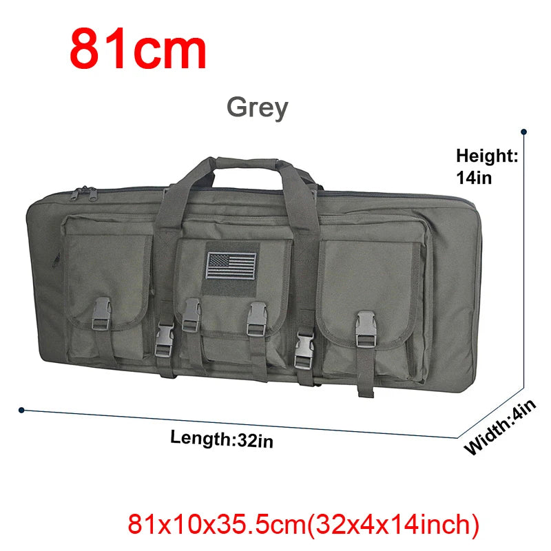 LQARMY Tactical Double Rifle Case Molle Gun Bag Sniper Backpack