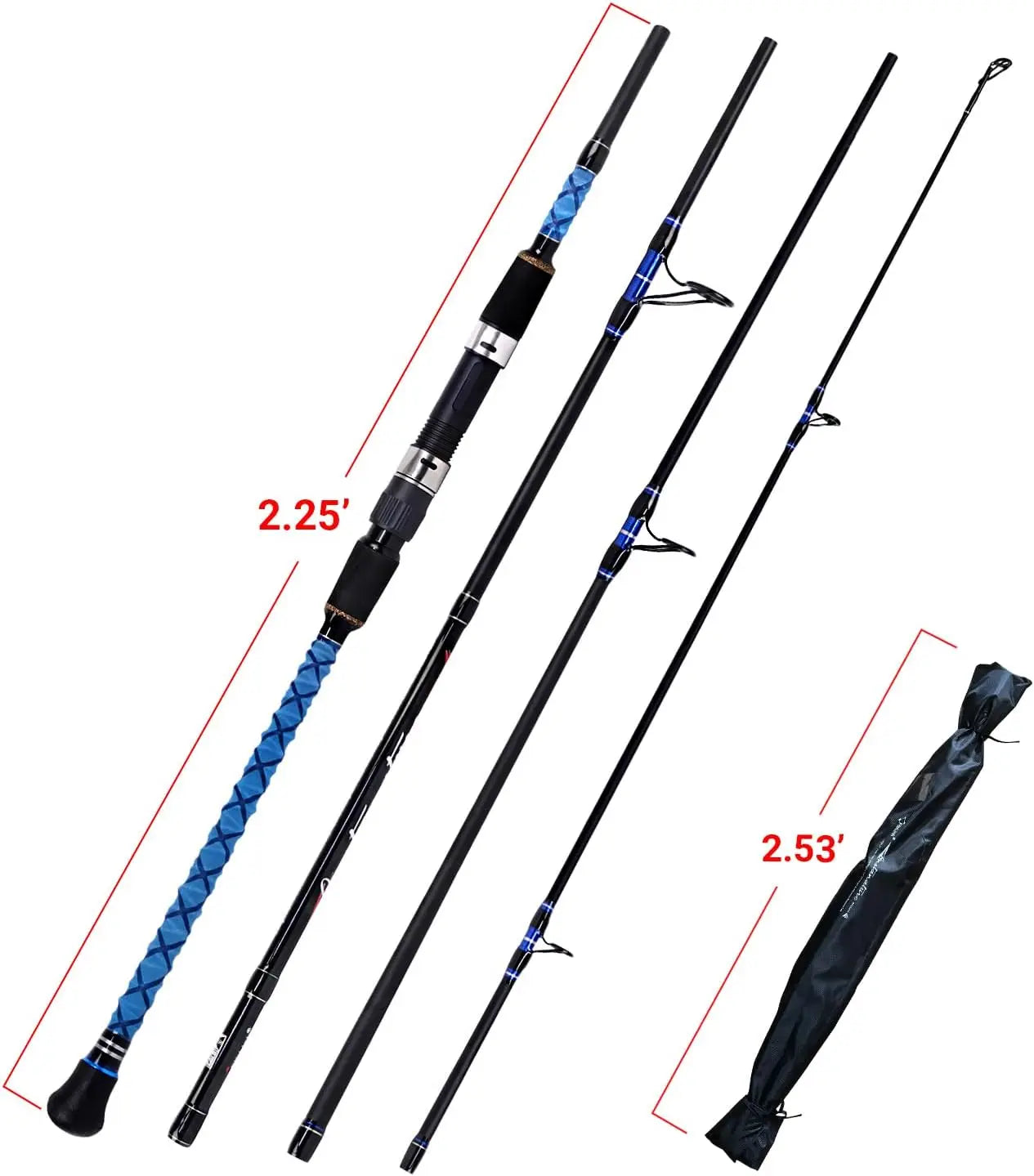 Carbon Fiber Surf Fishing Rod for Saltwater Angling