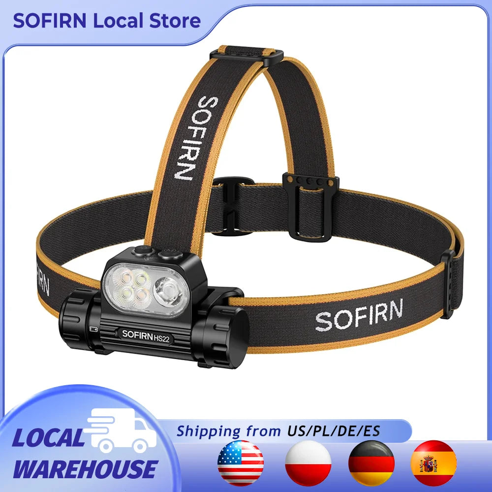 Sofirn HS22 Headlamp 2500 Lumen LED With Dual Switch