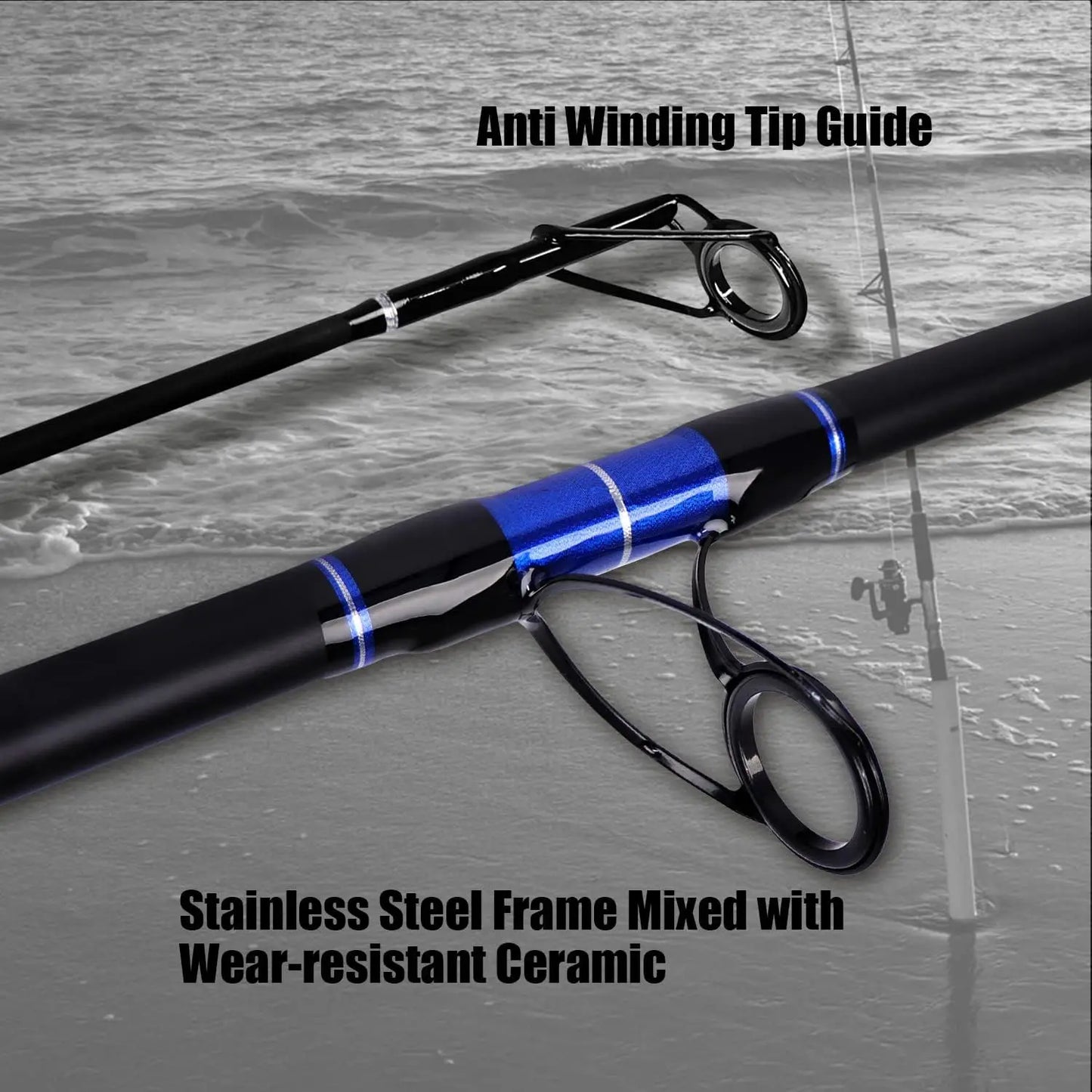 Carbon Fiber Surf Fishing Rod for Saltwater Angling