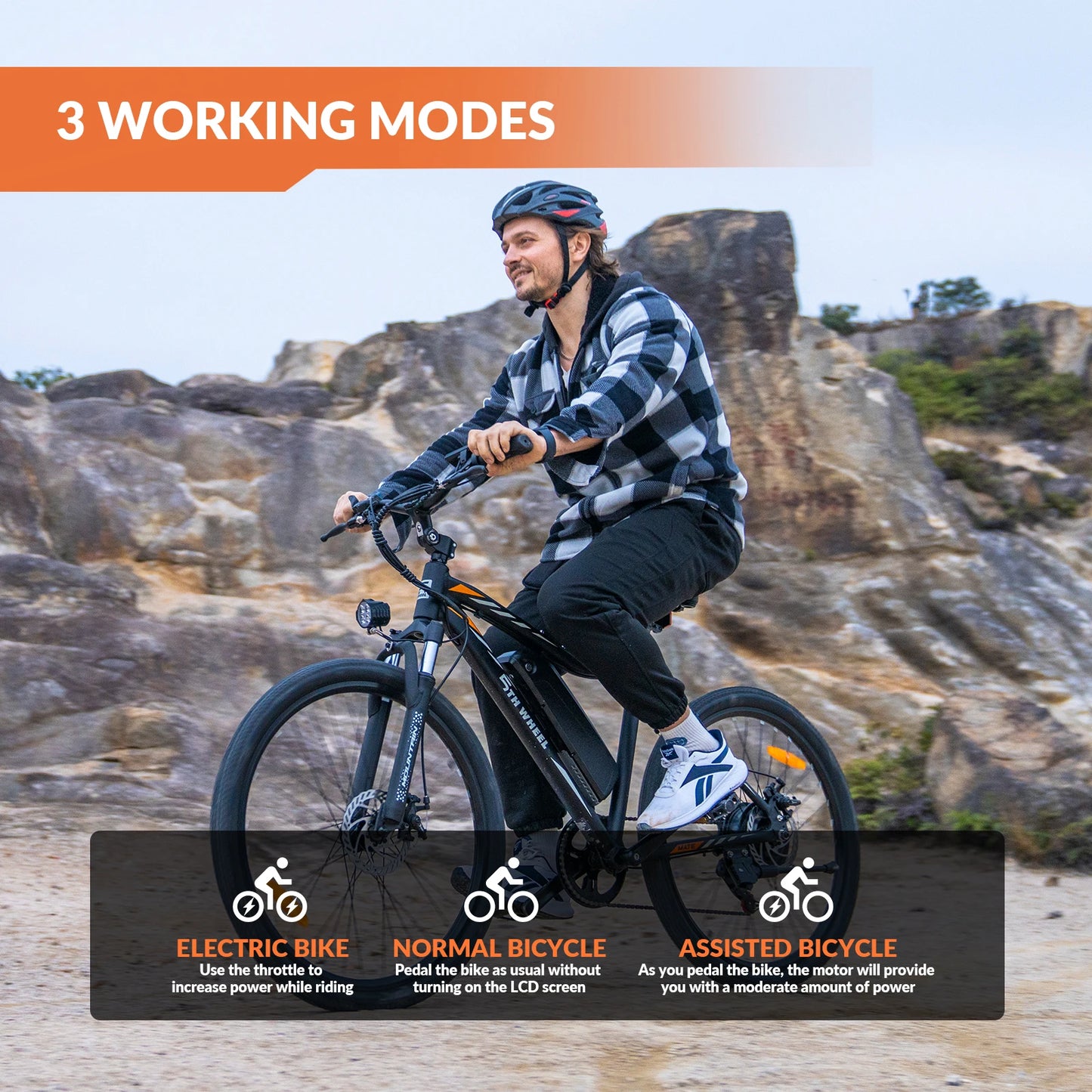 5TH WHEEL AB17 Electric Bike With 700W Peak Motor Display