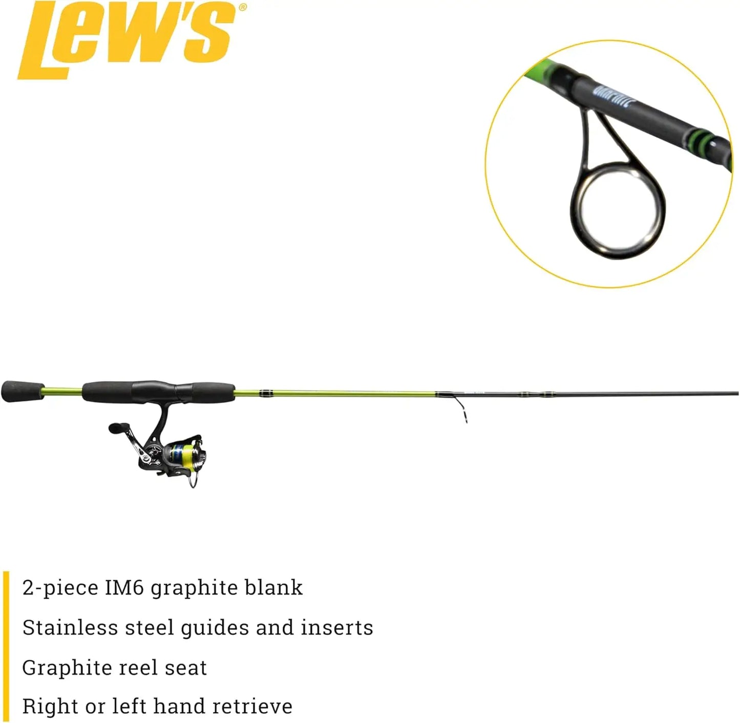 Graphite Rod And Reel Combo With Light Power Fast Action