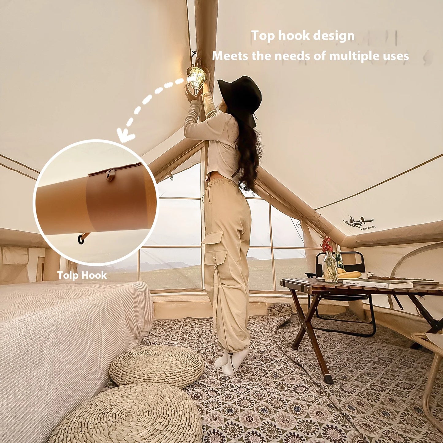 Pakicetus Inflatable Camping Tents For Adults 4-8 Person Family