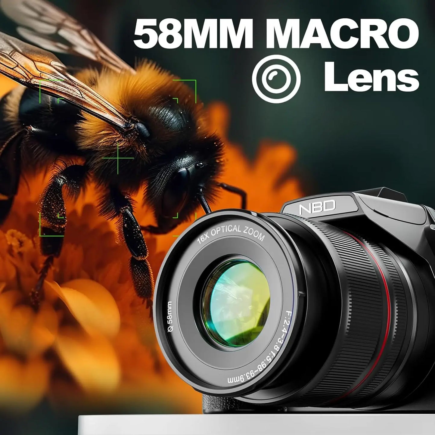 NBD 5K Digital Camera With 16X Optical Zoom And WiFi