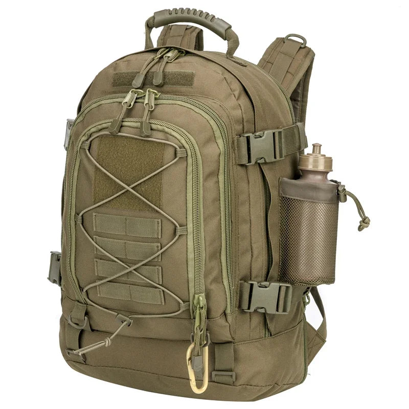 LQARMY 60L Male Travel Tactical backpack  Hiking Camping backpack Expandable Army Backpacks Molle  3 Day Assault Pack Rucksacks