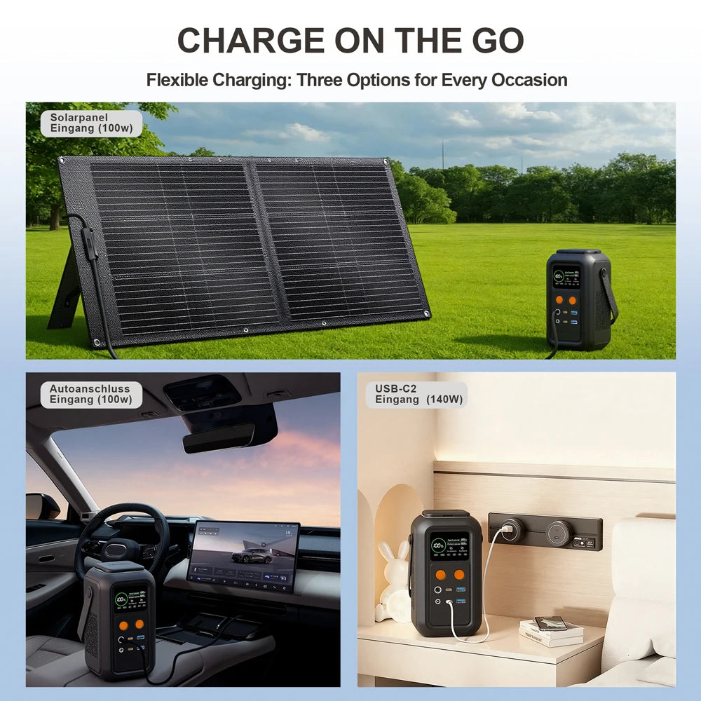 CTOLITY 200W Portable Power Station Lifepo4 Battery 192Wh