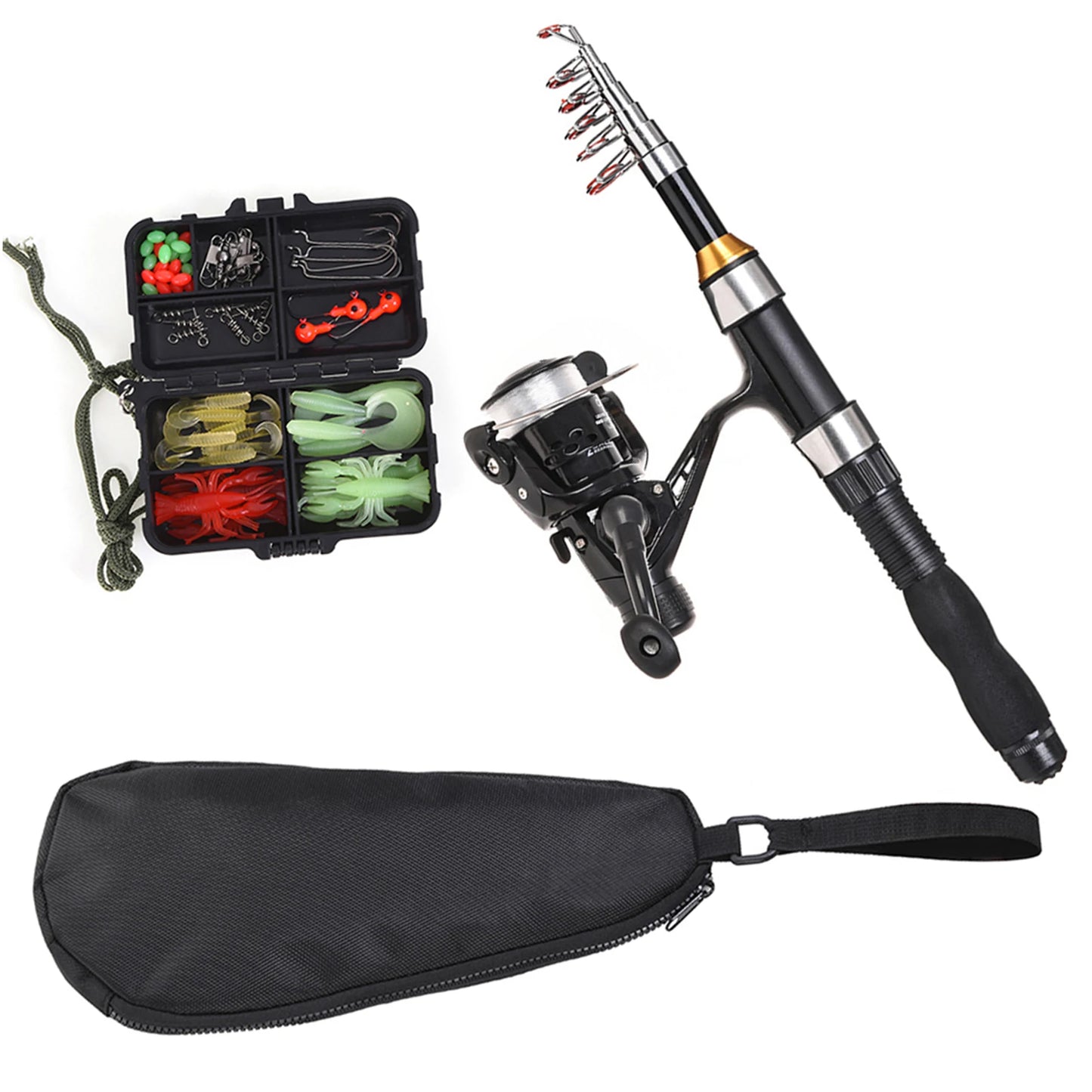 Telescopic Fishing Rod Reel Combo Kit