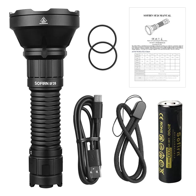 Sofirn SF26 21700 LED Flashlight Type C Rechargeable