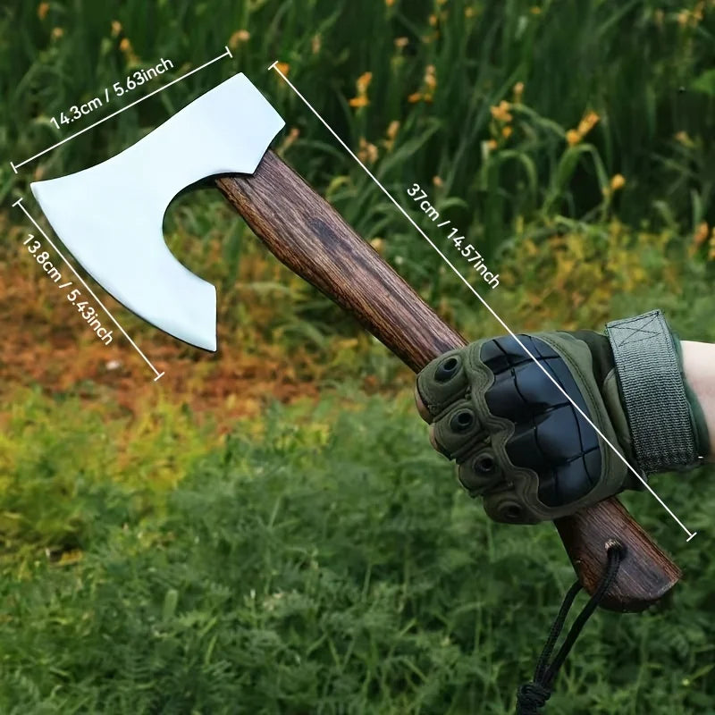 NONEDIY Hand Forged Viking Tomahawk Axe For Camping And Woodworking