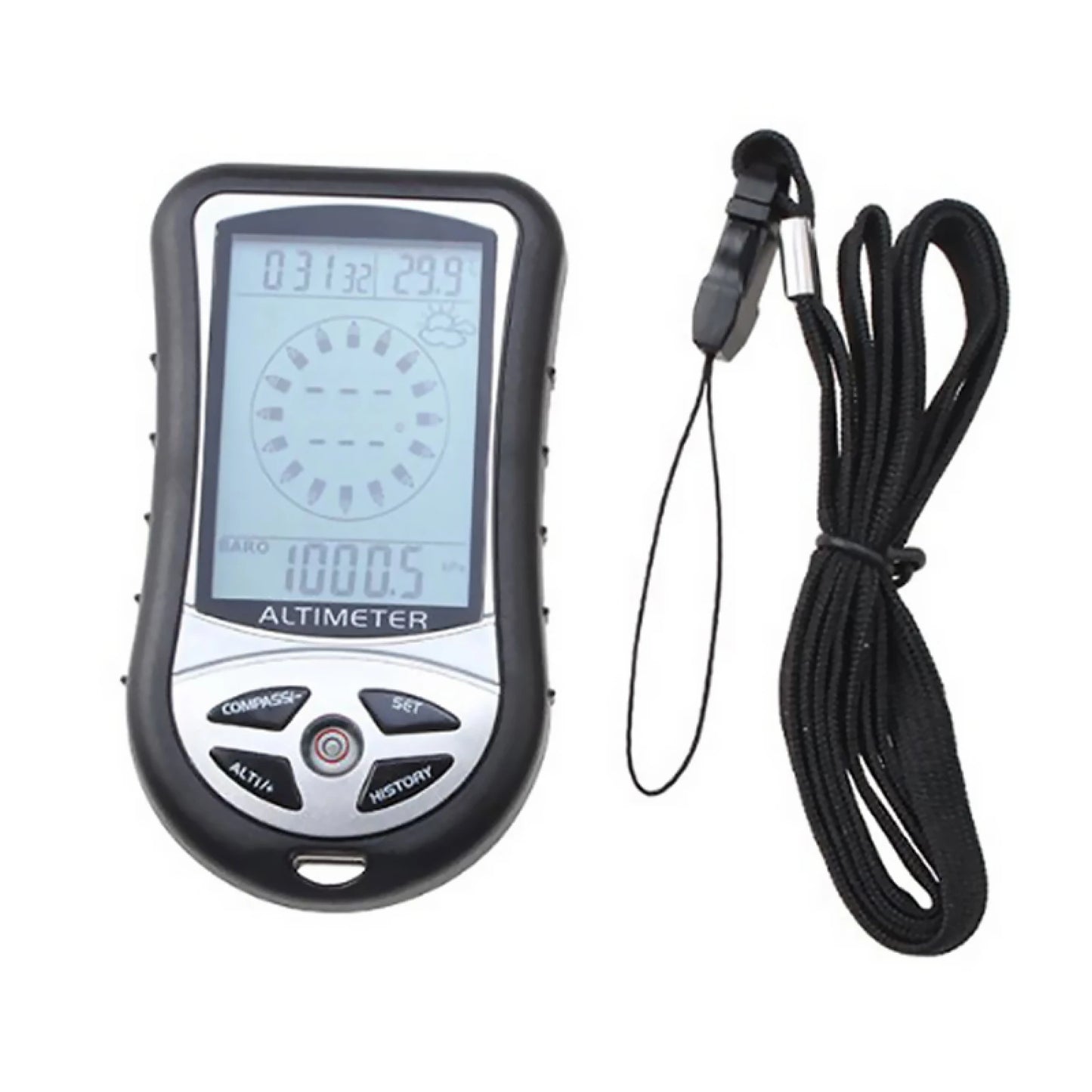 Eight-In-One Handheld Digital Altimeter Compass Thermometer Backlight