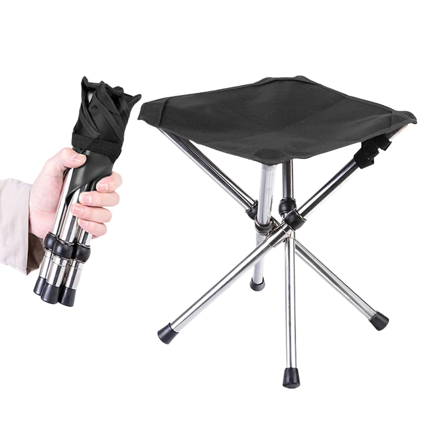 Foldable Tripod Stool For Camping And Fishing Outdoor Portable
