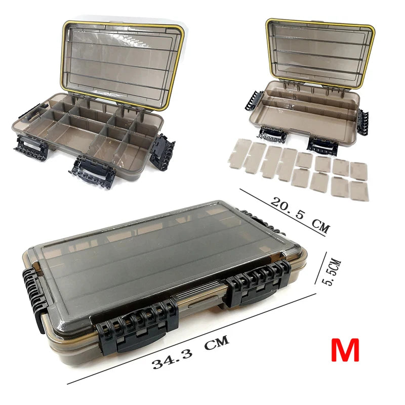 Large-Capacity Waterproof Fishing Tackle Box Storage Organizer