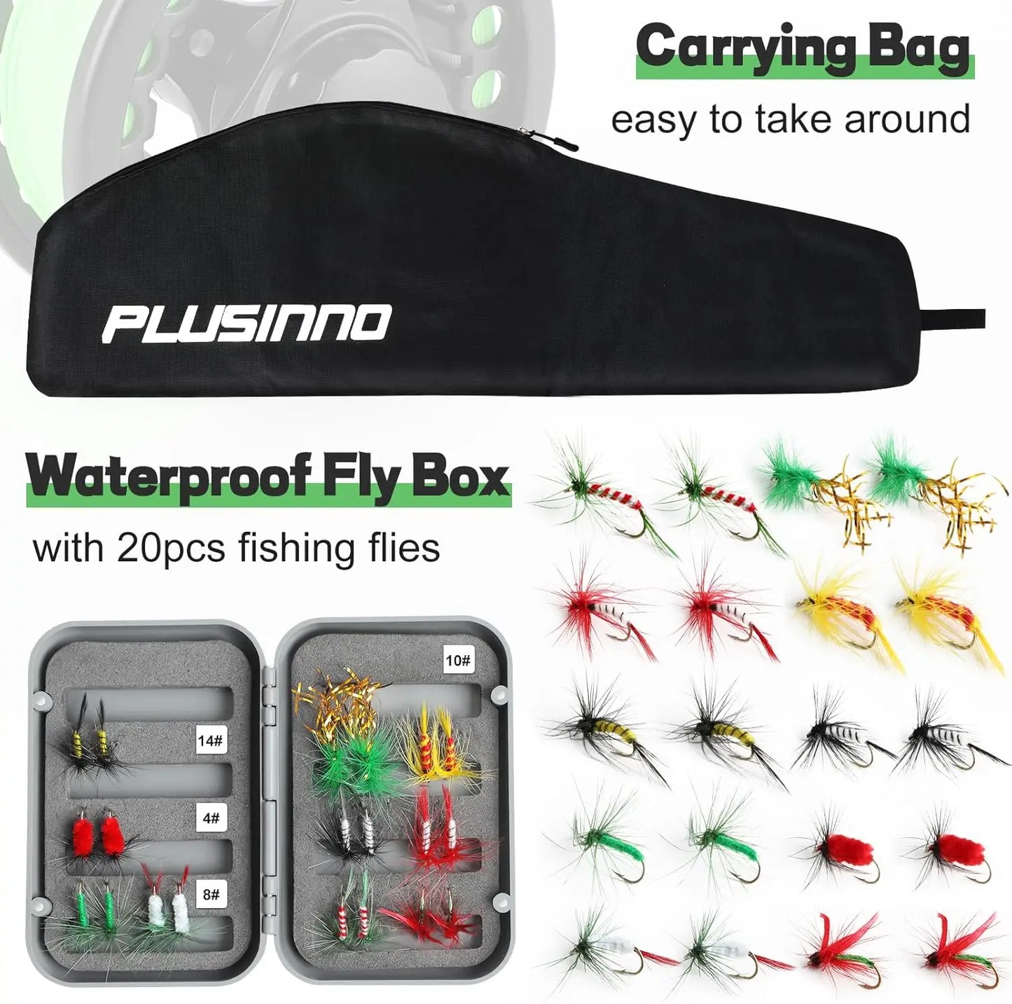 Lightweight Graphite Fly Fishing Rod and Reel Combo Starter Kit