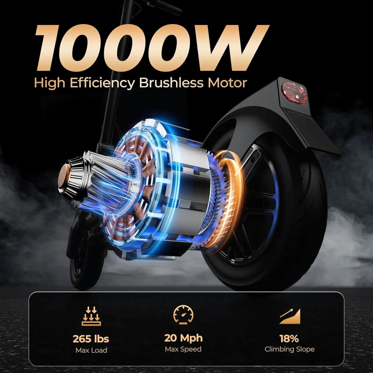 HeroPick E10 Pro Max Electric Scooter 1000W 40 Mile Range