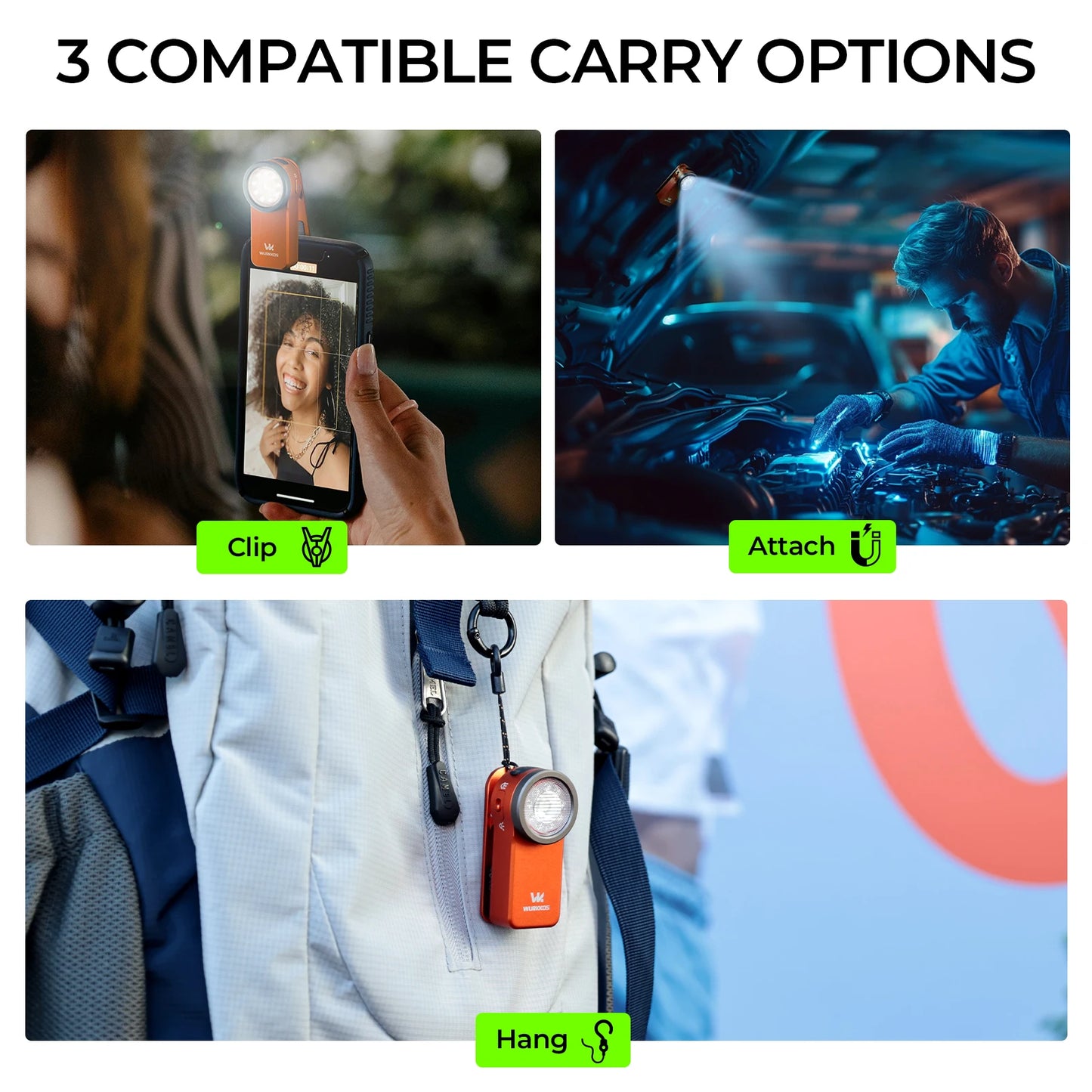 Wurkkos HD03 USB Rechargeable Clip Light Pocket Flashlight