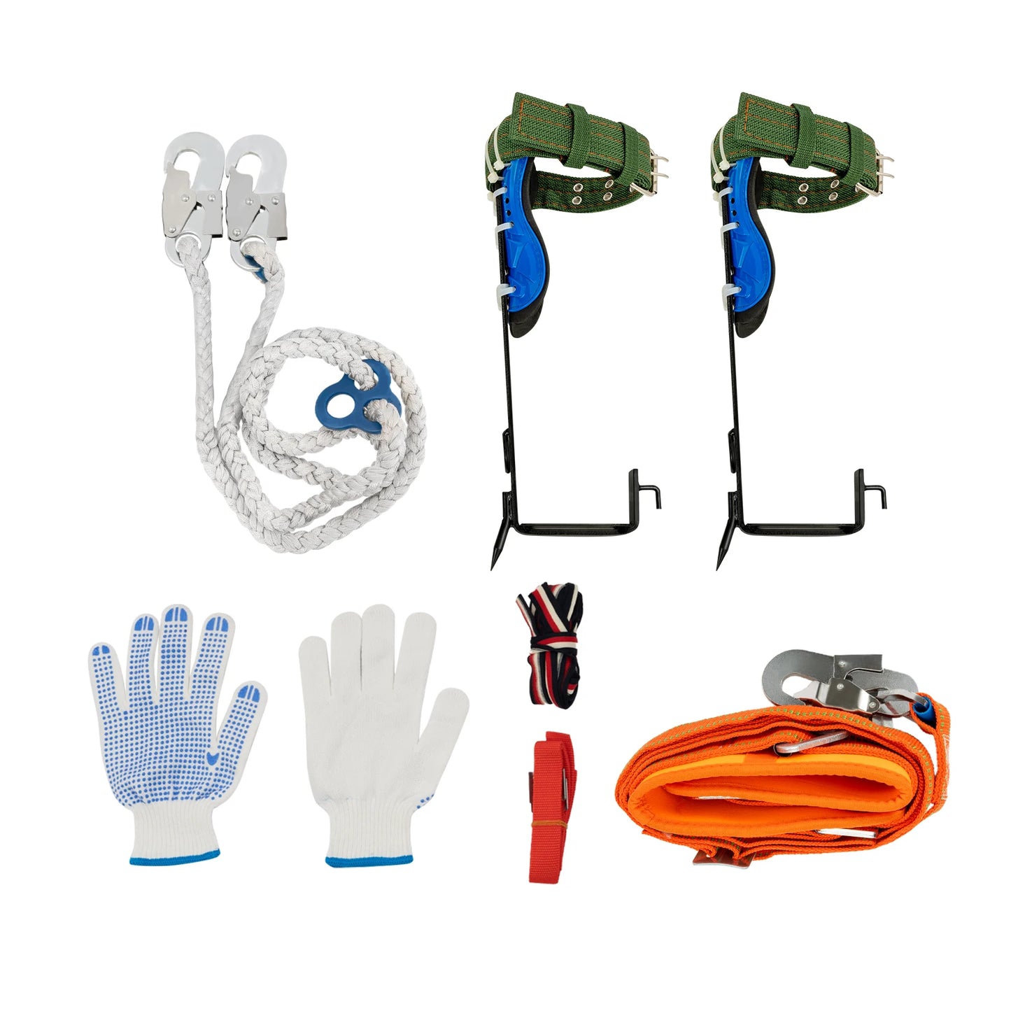 Tree Climbing Spikes Kit With Safety Harness 220lb Capacity