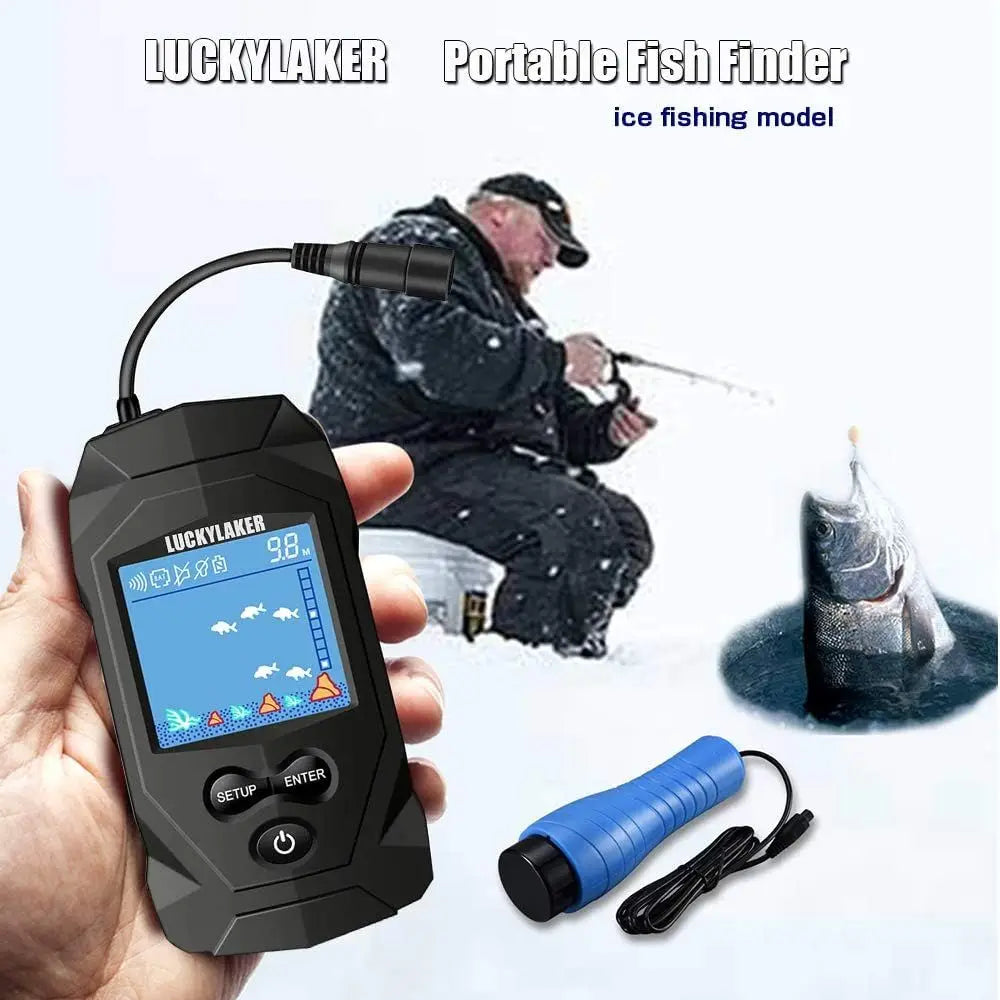 Ice Fishing Fish Finder Portable Handheld Sonar With LCD Display