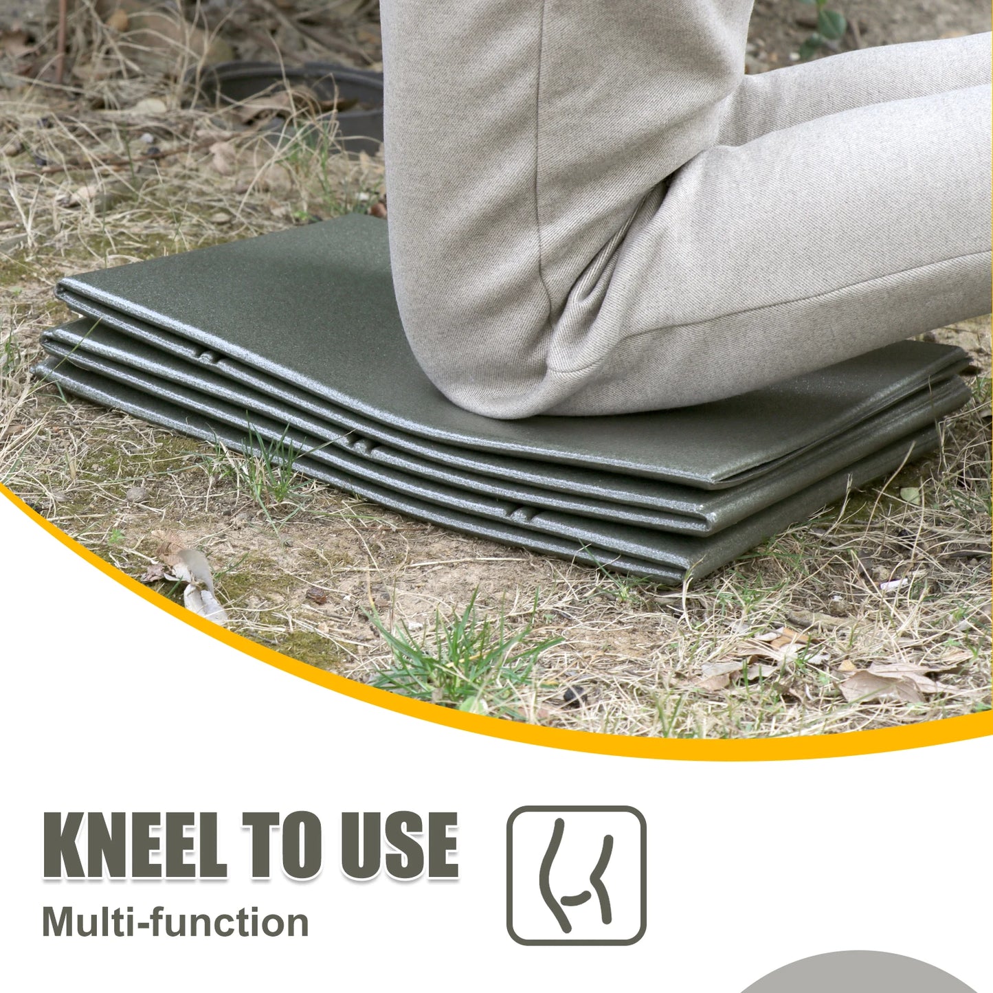 Tactical Foldable Sleeping Mat Waterproof Kneeling Pad For Outdoors