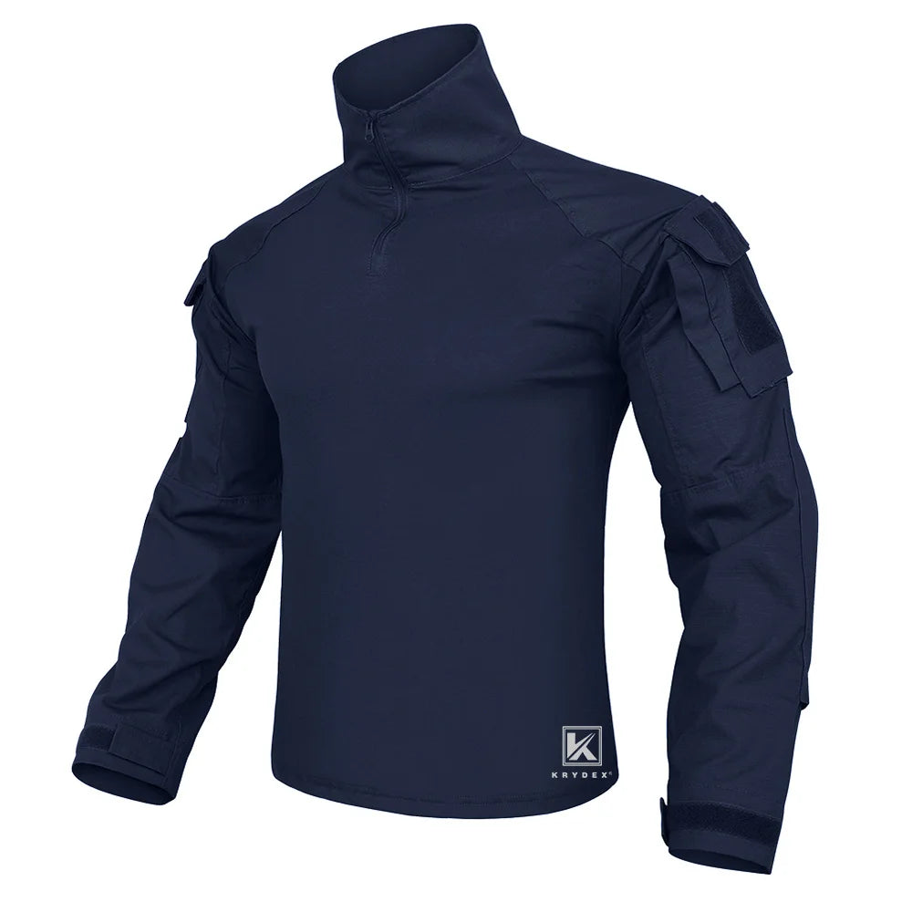 KRYDEX Combat Shirt With Elbow Pads For Hunting Tactical Wear