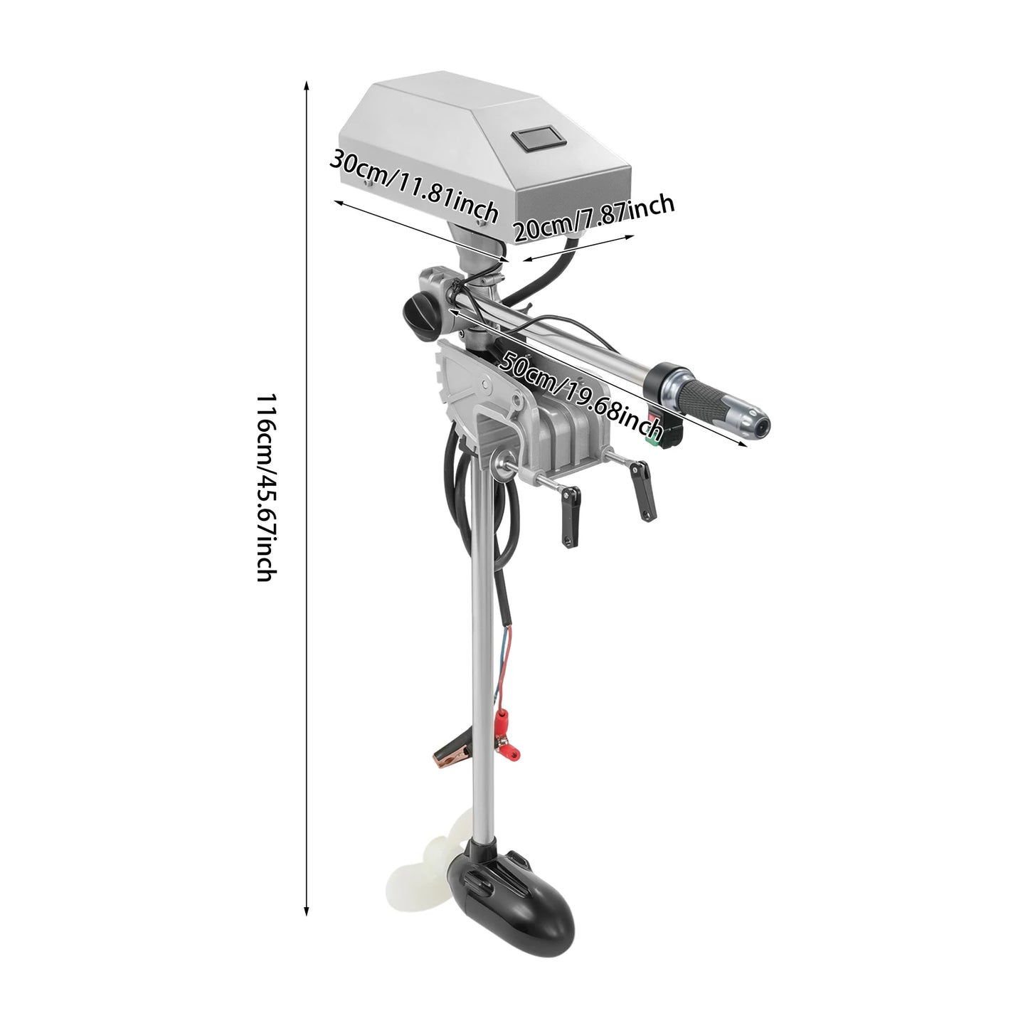 Hangkai 800-1500W LED Electric Outboard Motor 12-24V Display