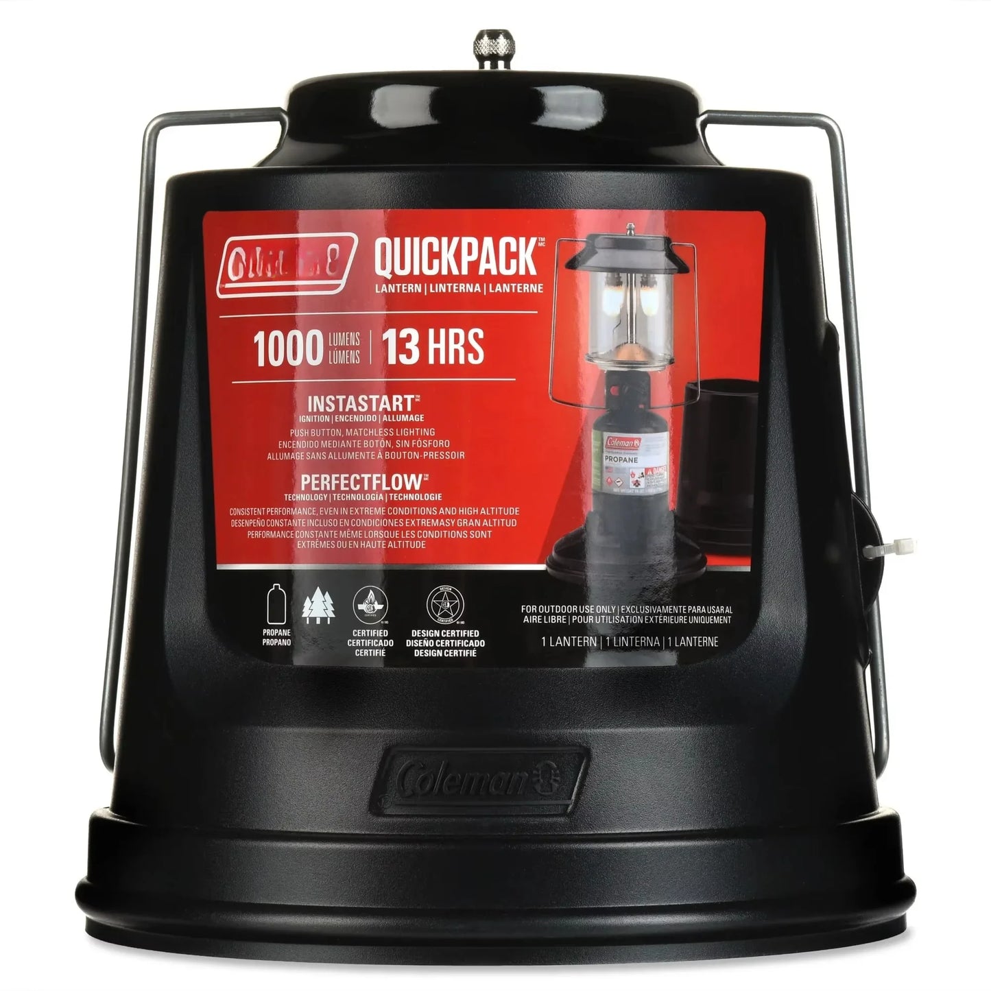 Quick Pack 810 Lumen Propane Lantern With Two Mantles For Camping