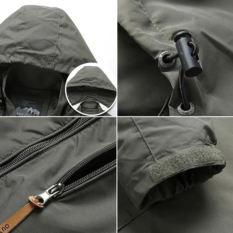Men's Autumn Winter Waterproof Windbreaker Jacket For Outdoor Adventures