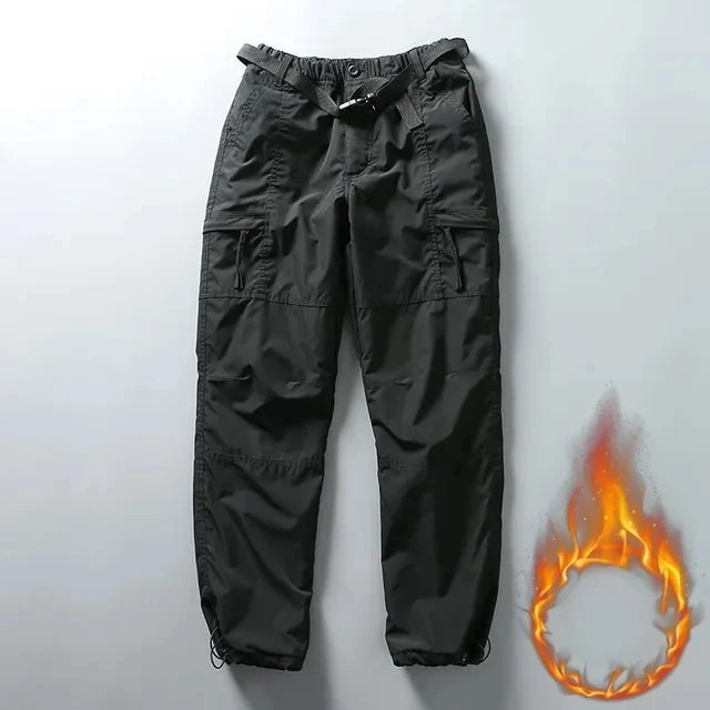 Waterproof Fleece Cargo Pants Men Women Winter Outdoor Multi Pocket