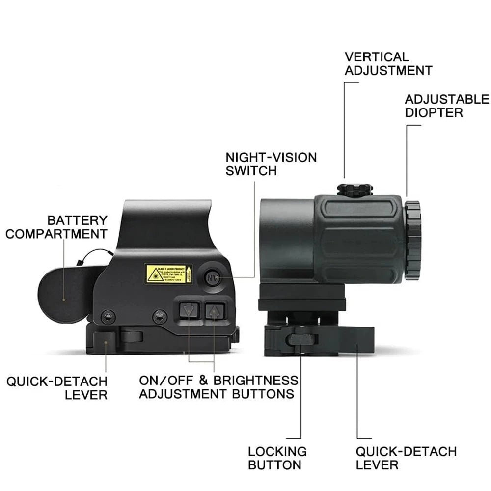 Bestsight 558G43 Holographic Collimator Sight With Rail Mount