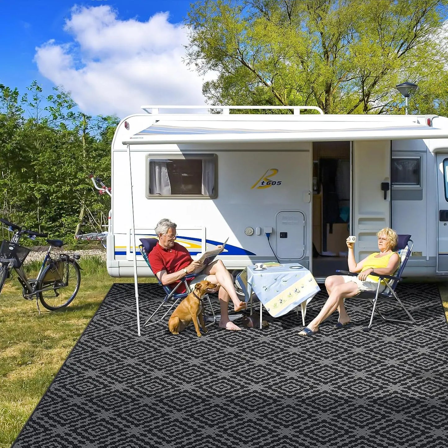 Reversible Waterproof Outdoor Rug For Patio And Deck