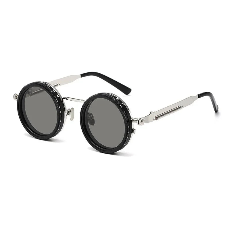 Polarized Round Sunglasses ND9 Adjustable Dimming UV400 Eyewear