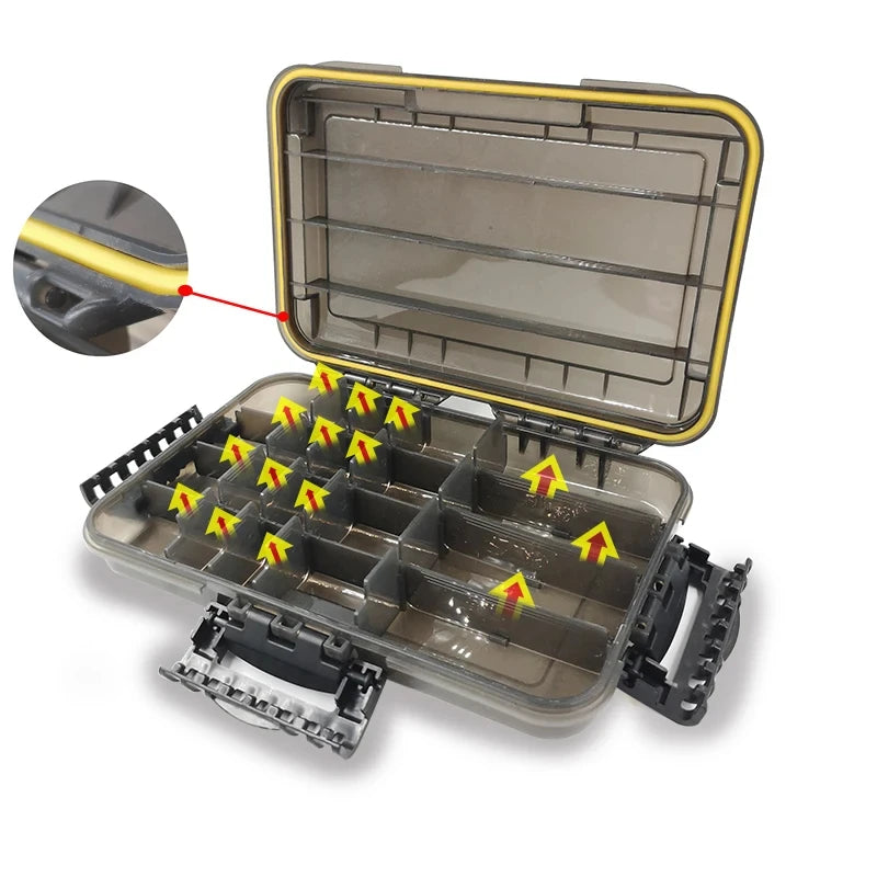 Large-Capacity Waterproof Fishing Tackle Box Storage Organizer