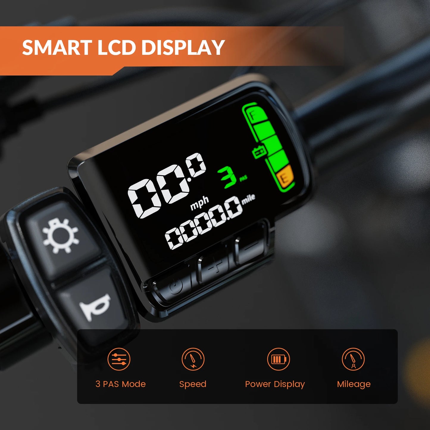 5TH WHEEL AB17 Electric Bike With 700W Peak Motor Display