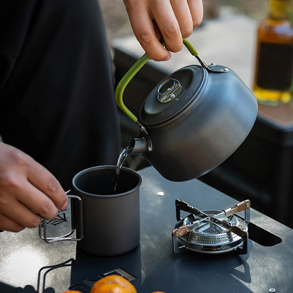 APWIKOGER Camping Cookware Set Pot Pan Kettle