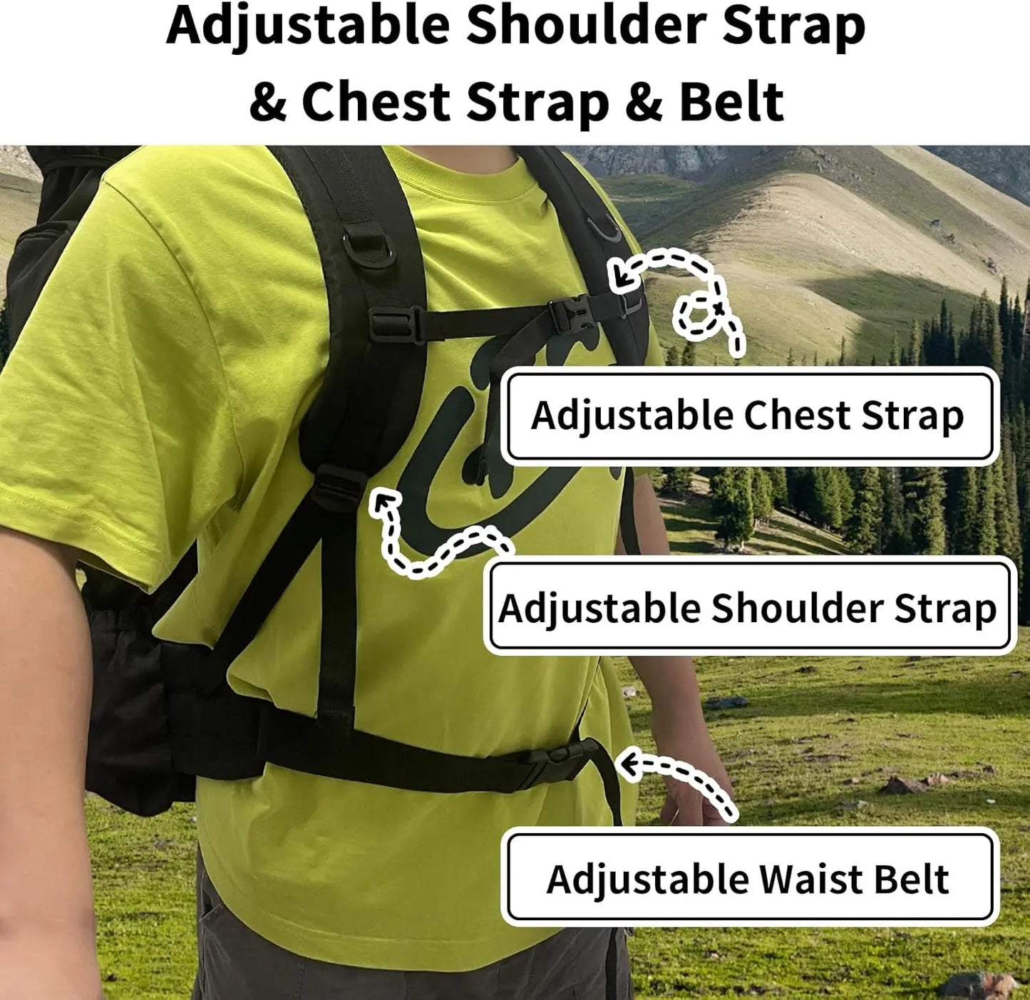 80L Hiking Camping Backpack Outdoor Travel Climbing Rucksack Military Trekking Knapsack Molle 3 Days Assault Pack