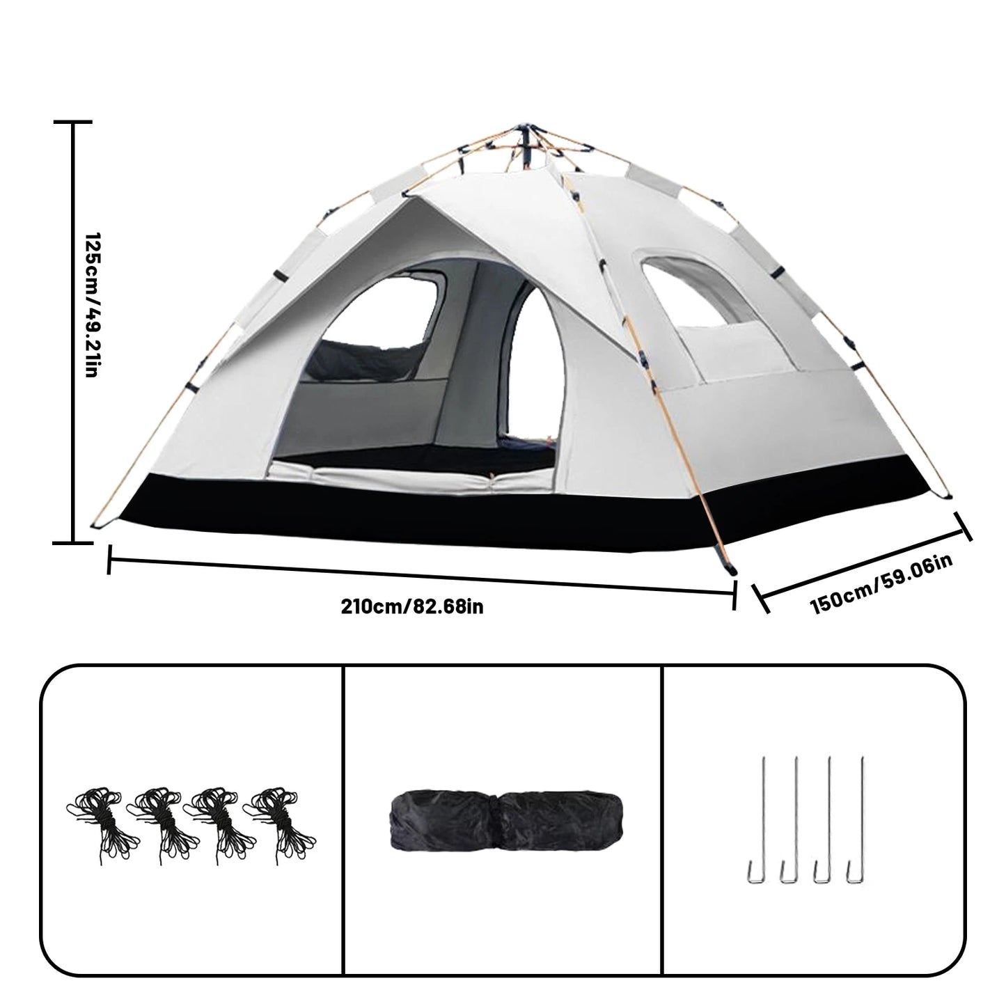 Pakicetus Auto-Tent Portable Sunshade All-Weather Quick Setup
