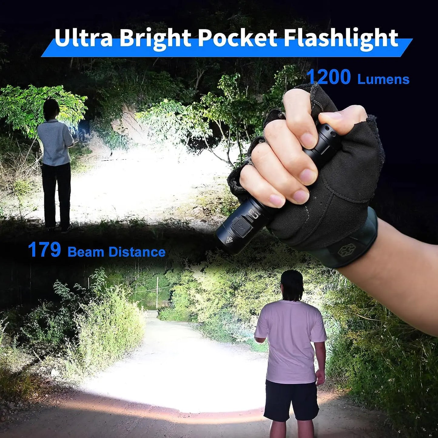 Wuben C3 Flashlight 1200 High Lumen Rechargeable Tactical LED