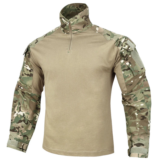 KRYDEX Combat Shirt With Elbow Pads For Hunting Tactical Wear
