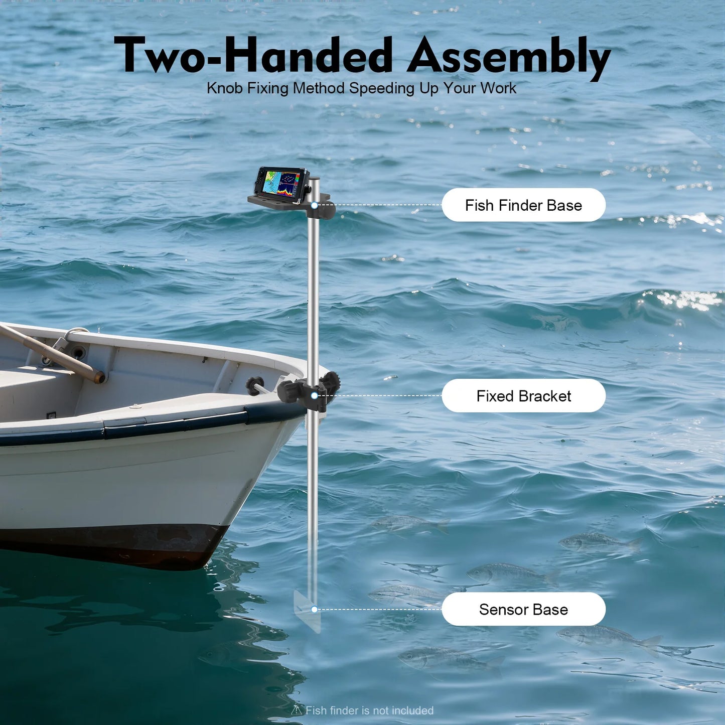Universal 360 Rotating Fish Finder Transducer Mount For Boat Kayak